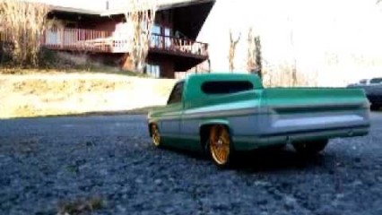 This RC Lowrider Truck On Hydraulics Has Quite The Surprise!