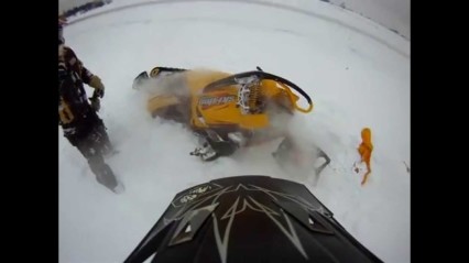 This Snowmobile Crash At 90MPH Is A COMPLETE YARD SALE!