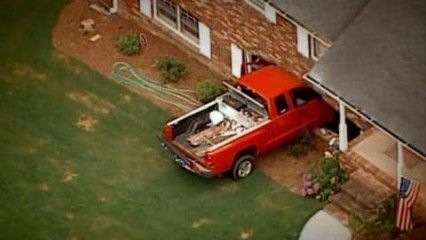 Toddler Crashes Pickup Truck Into House!