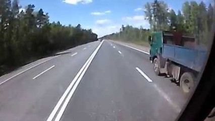 Truck Make’s Blind Turn Resulting in HUGE Crash!!