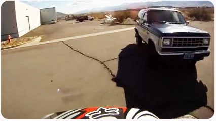Truck Tries to Run Over Dirt Bike | Real Life Chicken