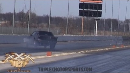 Turbo Mustang Comes Within INCHES Of The Wall!