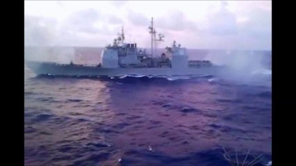 US Navy Cruiser Fires all Types of BADASS Guns