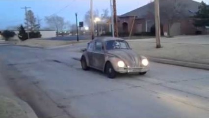 VW Dung Beetle Street Outlaws Making a Fast Test Pass