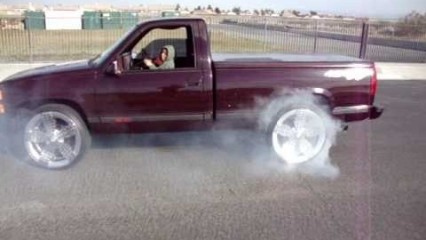 Young Kid Does BURNOUT In A Big Block Truck!