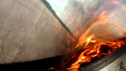 ZX14 Kawasaki Bursts into Flames at 247MPH