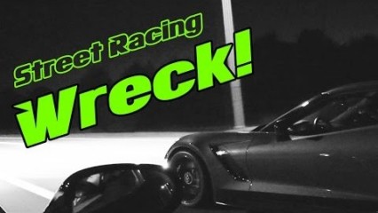 C7 Z06 Corvette WRECKS Street Racing!