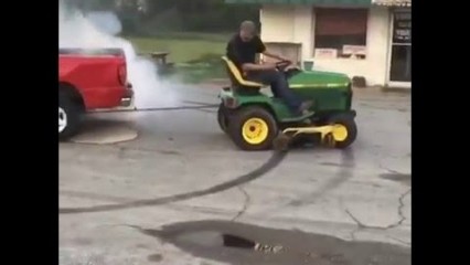 Ford Pickup vs John Deere Lawn Tractor