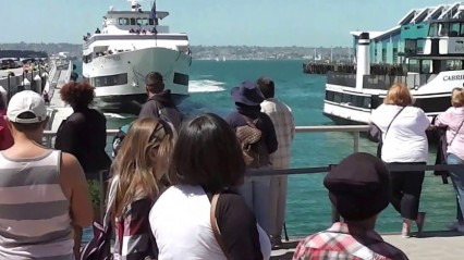Hornblower Ship Crashing Into San Diego Dock