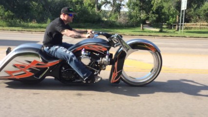 Hubless Wheel, Twin Turbo Harley Bagger