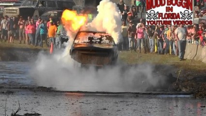 Mega Truck Nitrous Explosion in Bounty Hole! OUCH!