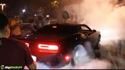 Most American Burnout EVER in Front of COPS!