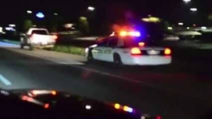 Nissan 350z vs Duramax LB7 Caught by Police Street Racing!