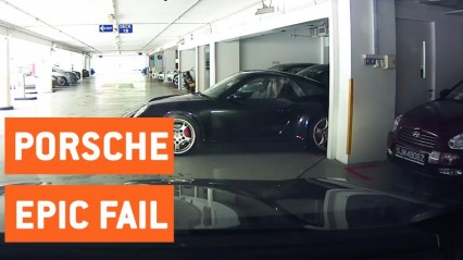 Porsche Driver Crashes into Parked Car | Carrera Crash
