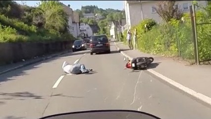 Scooter Rider Deliberately Rammed – Hit and Run Chase!