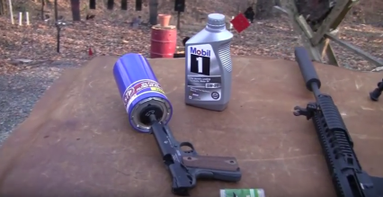 Oil Filter Turned Weapon Suppressor