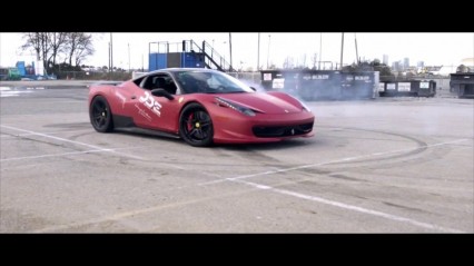 Thrashing On A Ferrari 458 – Roasting The Tires!