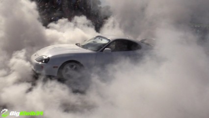 Toyota Supra Burnout FROM HELL!