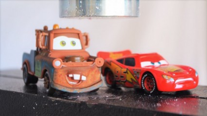 Cars 2 vs Hydraulic Press – Lightning McQueen & Mater