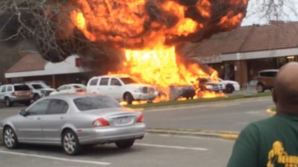 CRAZY Car Fire Turns Into Wild Explosion In Grocery Store Parking Lot