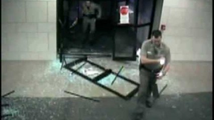 CRAZY Surveillance Video: Man Drives Through City Hall Building