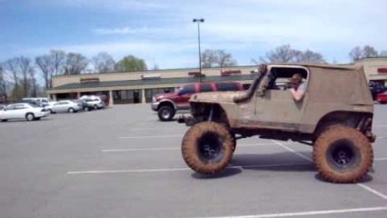 Guy Rolls His Jeep Trying to Show Off!