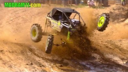 Nitrous Powered Buggy Hits Mud Hole Way Too Hard – Loses Two Wheels