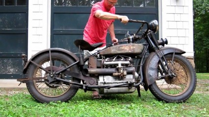 83 Year Old Bike Start Up – 1928 Henderson Deluxe Antique Motorcycle Running