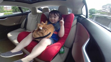 Little Kid LOVES Ludacris Mode In The Tesla Model S P90D L