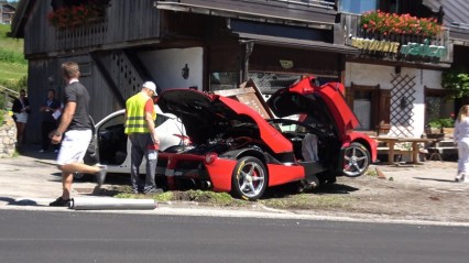 Massive Laferrari Crash During Ferrari Cavalcade