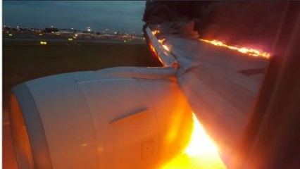 Plane Makes Emergency Landing, Bursts into Flames