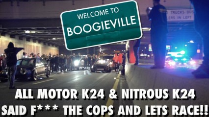 Police Show Up At Street Race – These Guys Don’t Care… Race Anyway!