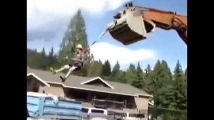 Redneck Mega Toy – Amazing Excavator Flying Swing