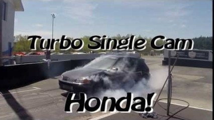 Sleeper Turbo Single Cam Honda Takes Down a Ludicrous Tesla Drag Racing!