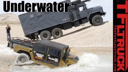 Underwater Humvee – Guy Freaks Out When Water Starts Coming In