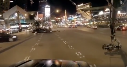 The Craziest Camera Car You Have Ever Seen! Down The Vegas Strip!