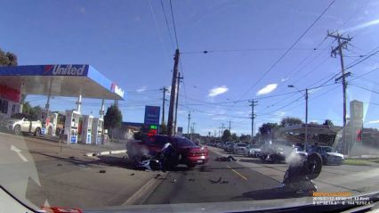 Brutal Motorcycle Crash – Driver Turns Without Looking And Destroys Two Riders