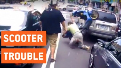 Driver Opens Car Door and NAILS Scooter | What Happens Next is Crazy!
