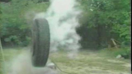 Overinflated Tire Explodes in a Man’s Face!