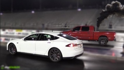 Tesla P85D Takes on EVERYTHING At The Track and WINS 11.0 Class