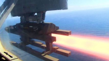 AGM-114 Hellfire Missile Firing From Helicopter