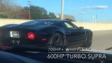 Built 700hp Ford GT vs 600hp Toyota Supra On The Streets