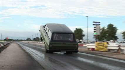 Chevy II Nova Wagon Big Wheelstand – Mokan Dragway