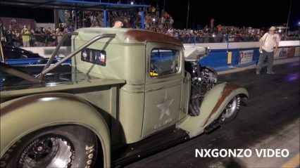 Plan B Corvette VS US Army Pro Mod Truck – Door Gets Blown Off…Literally