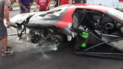 Scary Big Tire Firebird Crash Straight Into The Wall