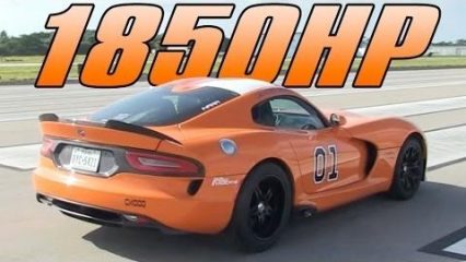 1850hp Dodge Viper hits 205mph in the 1/2 Mile