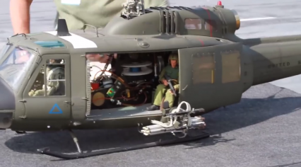 The RC turbine Huey helicopter that was flown at the Chopparazzi Festival in Texas