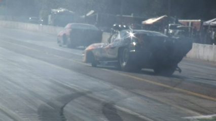 Blown Corvette pro mod great save, That is some driving