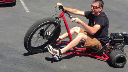 Daddy Dave takes a drive on the Drift trikes