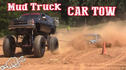 How to tow a car mud truck style!